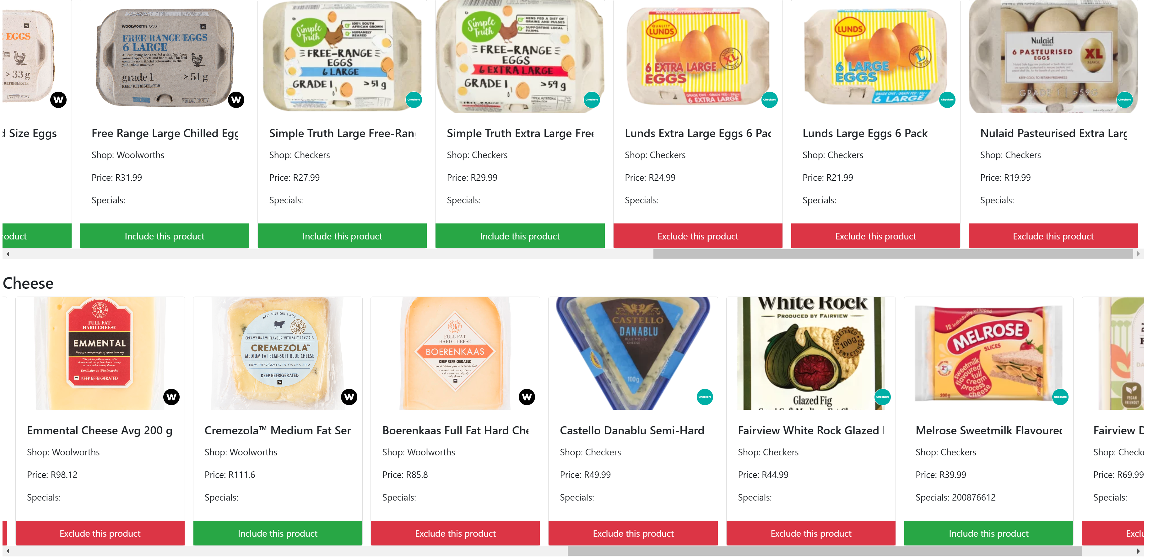 Select products